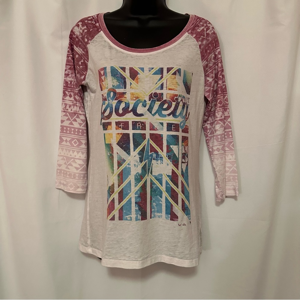 Society Burnout Baseball Tee